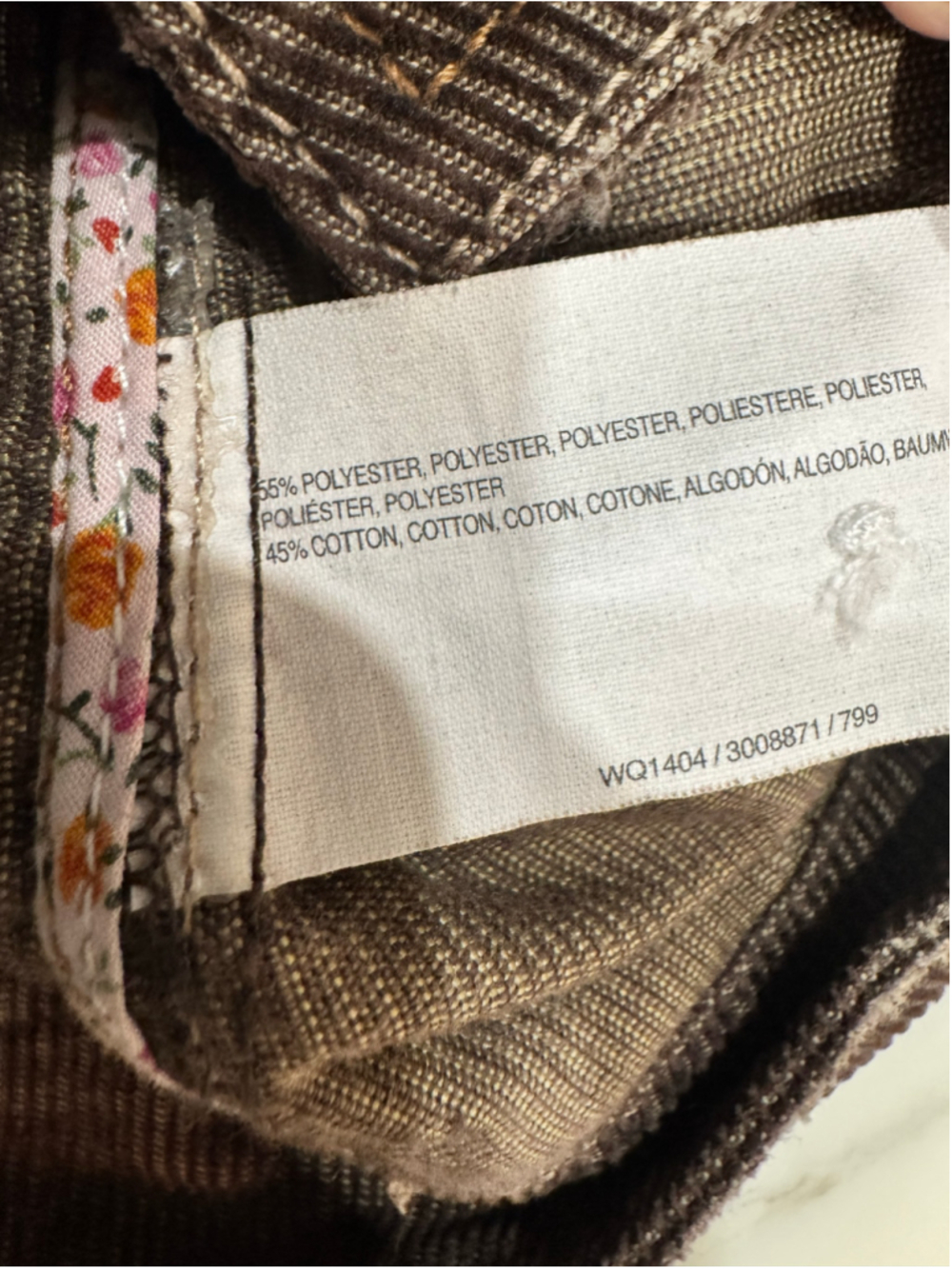 Y2K Esprit Brown Corduroy Military Utility Jacket Size S - Picture 7 of 10